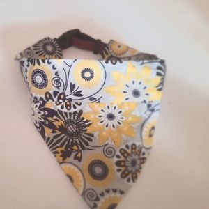 Slip over the color yellow paisley pet scarf bandana